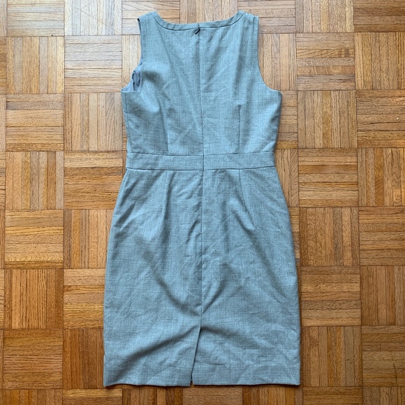 Women's J. Crew Light Gray Sheath Dress, 8 - Picture 4 of 4